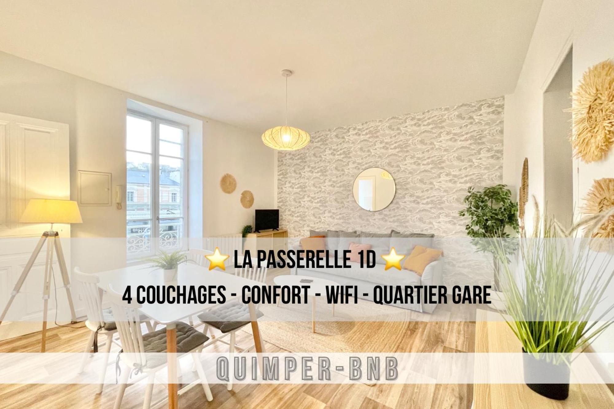 La Passerelle 1D - Quartier Gare - Wifi Quimper Luaran gambar